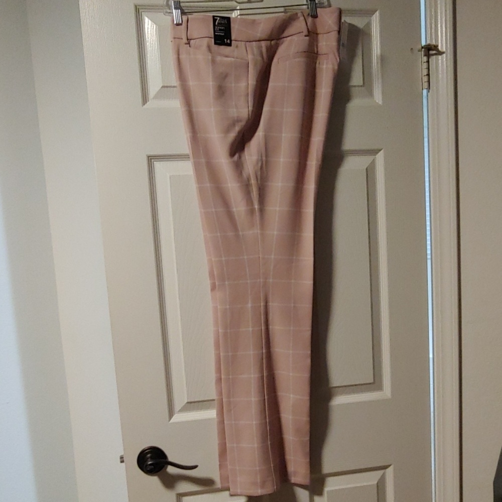Pink & White checkered pants